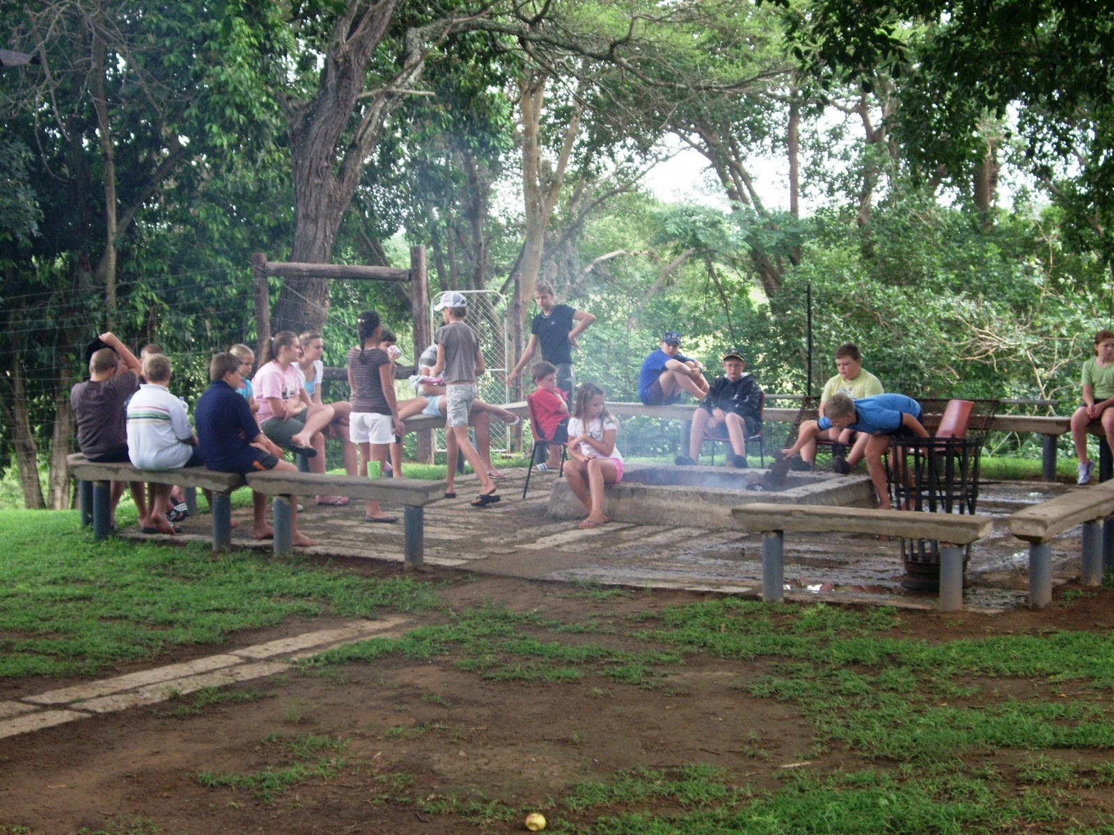 Kampterrein langs die Pongola-rivier